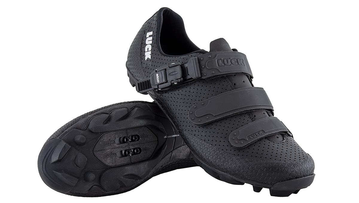LUCK Zapatillas MTB Cronos | Zapatillas de Ciclismo para Hombre y Mujer | Zapatos Bicicleta Montaña | Suela de Carbono | Cierre Milimétrico