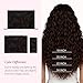 GOO GOO Curly Clip in Hair Extensions Real Human Hair, 18 Inch 120g 7Pcs Elf Curly Clip-In Hair Extensions, 2 Dark Brown, Natural Curly for Women