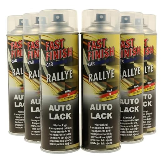 Motip Dupli 430251 Fast Finish Lackspray, Klarlack Glänzend, 6 x 500 ml