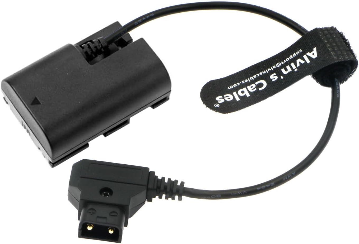 Alvin’s Cables LP-E6NH Dummy Battery to D-Tap Power Cable for Canon-R5C Camera 30CM|12Inches