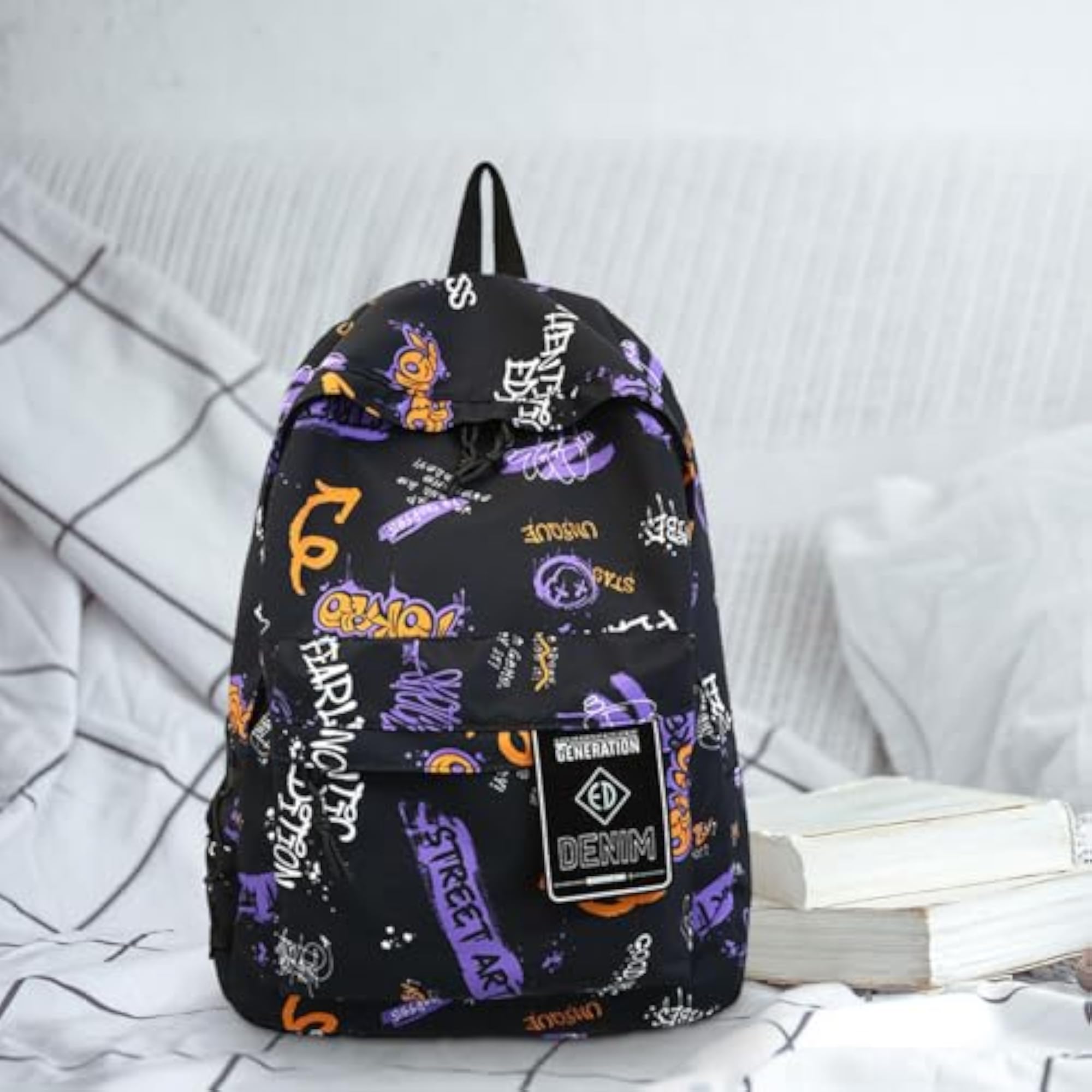 Graffiti Backpack Laptop Daypack for Men, Stylish and Durable