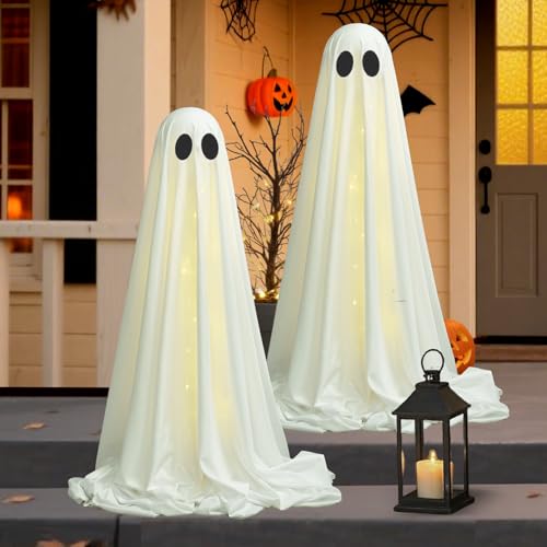 VersaCharm 2Packs Halloween Decorations Light Up Spooky Ghost Decoration の商品画像 2