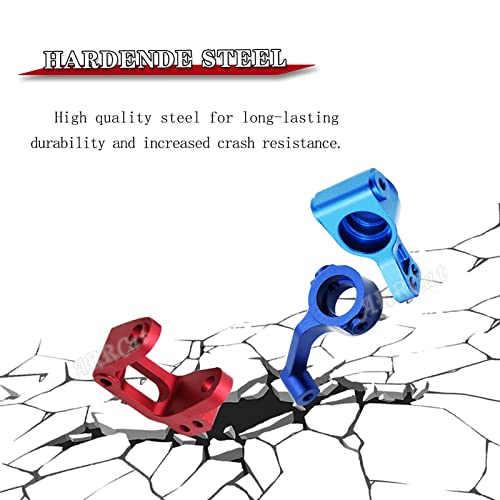 Arrcat Upgrade Part For 1/10 Ecx 2Wd,Alloy Caster Block&Steering Blocks&Rear Stub Axle Carriers Wheel Hex Hubs For Ecx 1/10 2Wd Ruckus Axe Brutus Circuit Crush K&N Torment,Rc Hop-Up Parts,Red #TOP5