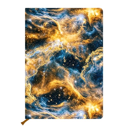 Journal intime en cuir A5 motif galaxie au fini premium de 200 pages