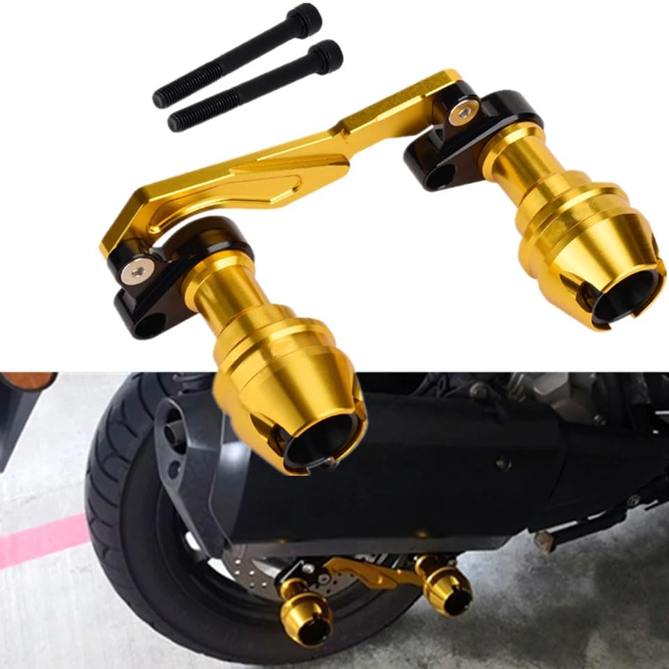 Image of Vagary Fork Slider -Anti Crash Protector Rear Fork Wheel Slider for Yamaha Aerox 155 (Golden)