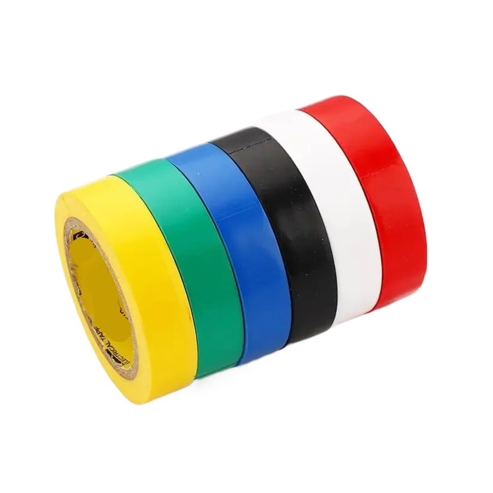 Cinta aislante Cinta eléctrica de caucho resistente a altas temperaturas, adhesivo aislante duradero y suave, 50m, 5 colores
