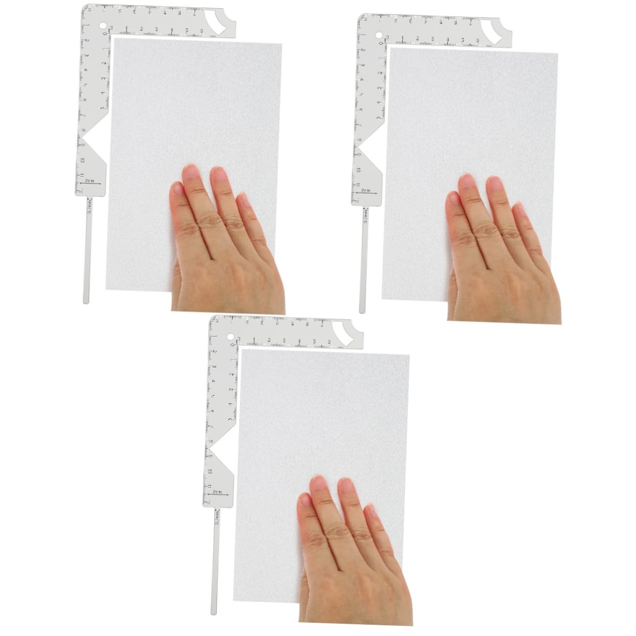 SHINEOFI 3pièces Guide De Positionnement Pour De Outil De Reliure Et Pour Scrapbooking Règle Échelle