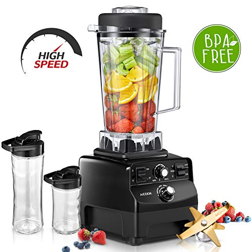 Countertop Blender for Protein Shakes and Smoothie with Cookbook, 1450W Professional Blender