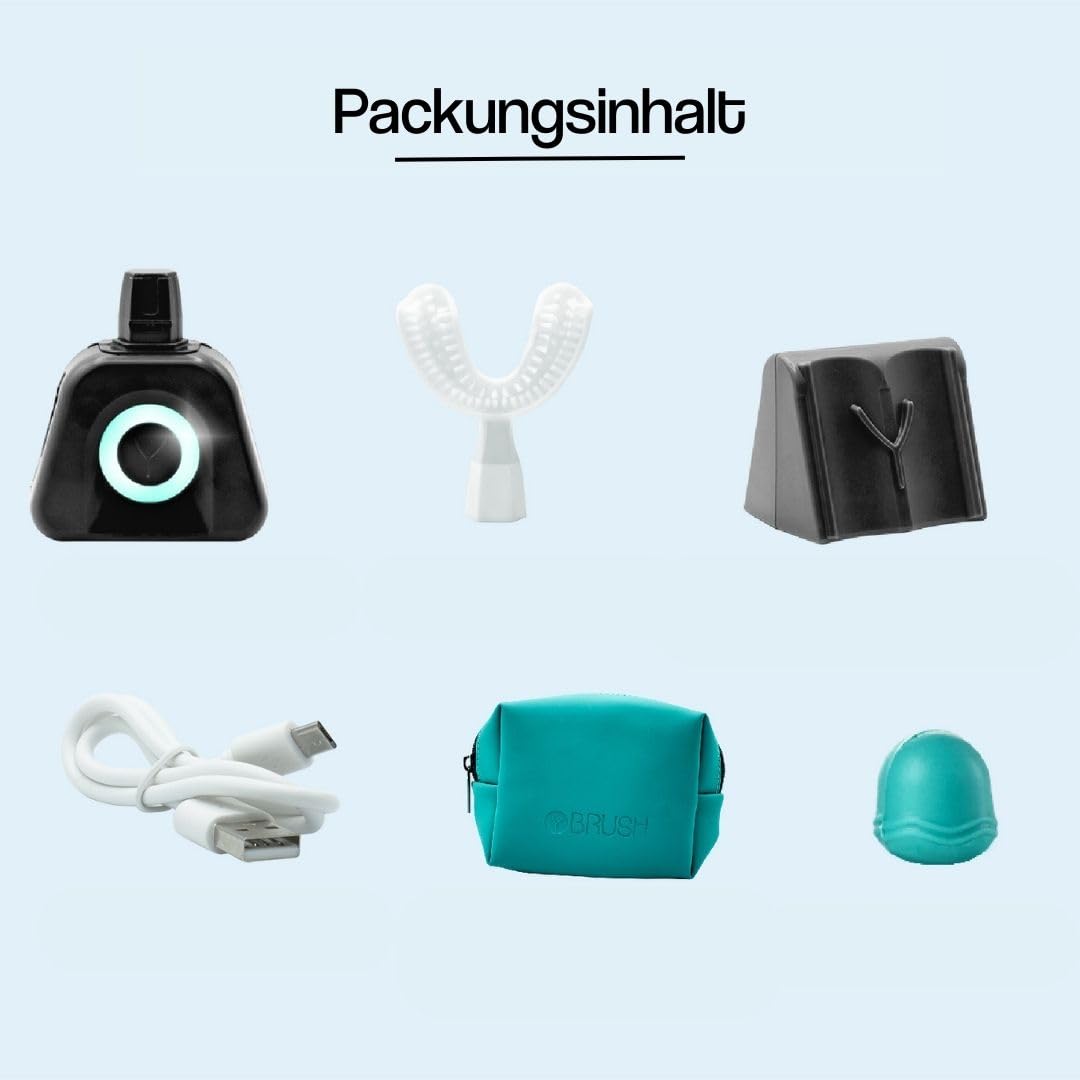 Y-Brush 2024 NylonBlack Premium-Paket für Erwachsene - Elektrische Zahnbürste - Y-Bürste - 3 Monate Laufzeit - Klinisch Erwiesen