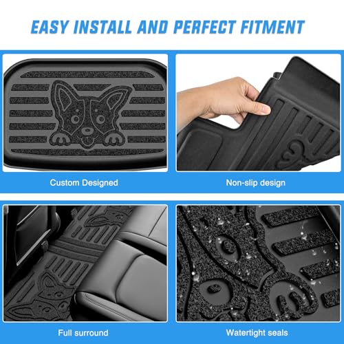 Image of Nilight TPE Floor Mats & Cargo Mats Set for Tesla Model Y (5 Seat only)