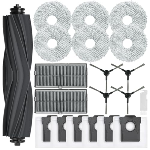 SpeHiate Zubehör Kit für Dreame L10s Pro Ultra Heat/ L10s Ultra Gen 2/ L40 Ultra AE/ X30 Ultra/Mova E30 Ultra 1 Hauptbürste 6 Wischtücher 6 Staubbeutel 2 HEPA Filter 4 Seitenbürsten