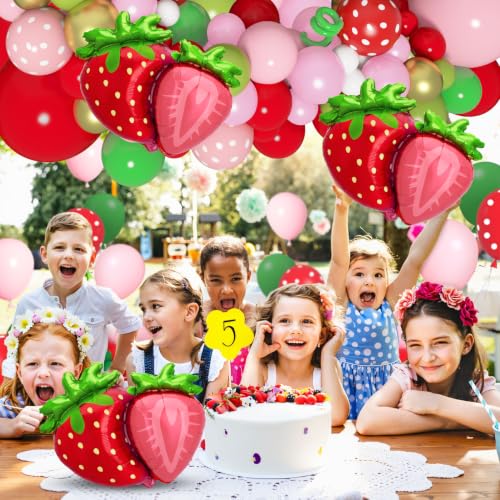 Image of Amandir 162Pcs Strawberry Birthday Party Decorations