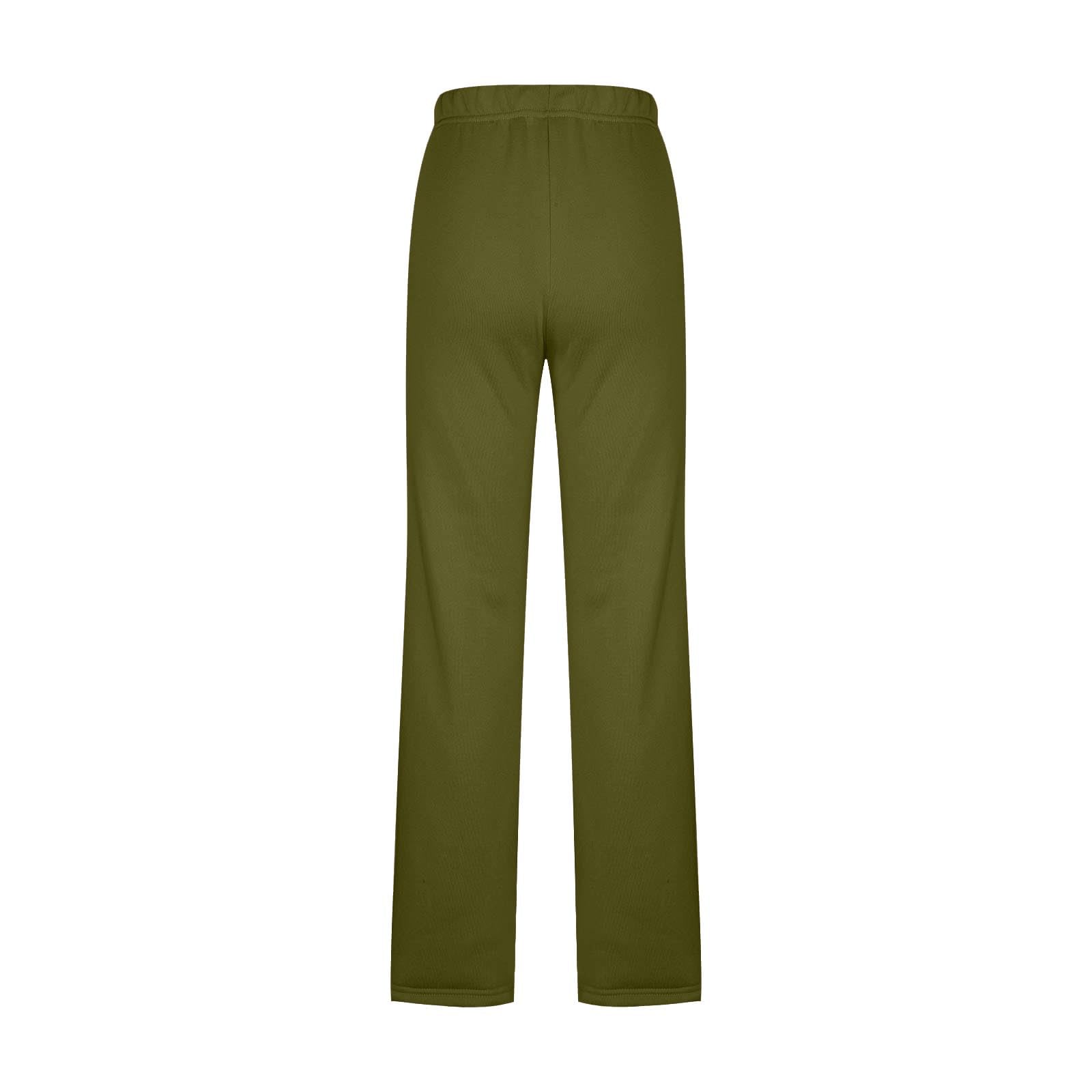 Générique Pantalon Droit Femme Taille Élastique Poches Couleur Unie