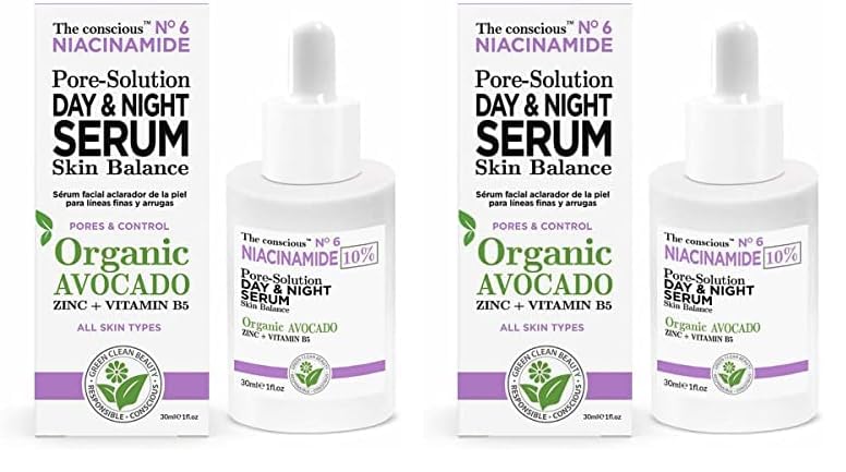 Sérum Facial The Conscious Niacinamide Aguacate Día/Noche (30 ml) (Paquete de 2)