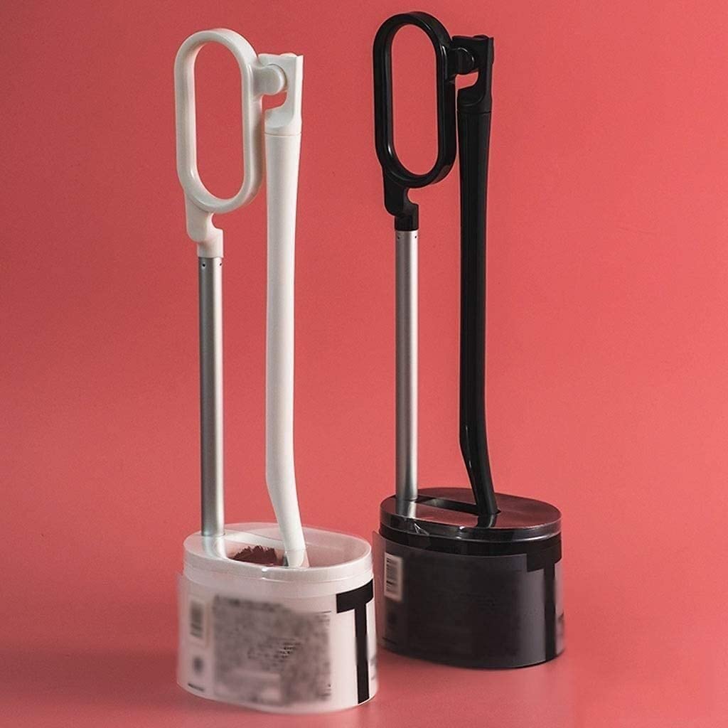 Escobillero Escobilla de Baño Escobilla WC Juego De Escobillas Y Soportes Para Baño Juego De Escobillas De Inodoro De Pie Cepillo De Inodoro Curvo De Cerdas Suaves Para Limpieza Profunda Escobillero y