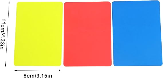 Referee Cards 3-Pieces High-Visibility Professional Judge Tool | Soccer Referee for Women Men Umpire Hockey Volleyball Basketball Wrestling Handball Game