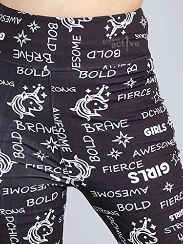 Image of D'Chica Printed Skirted Leggings, High Rise Active Skirt with Pockets & Attached Leggings, Women Flared Skirt Leggings for Sports, Yoga, Fitness, Cycling, Running, Gym, Exercise, and Cardio