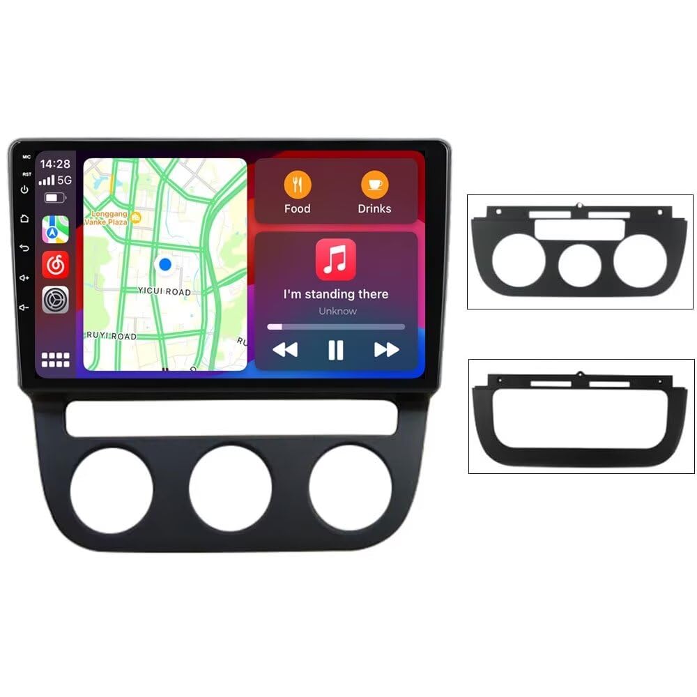 Android 12 Car Stereo Radio For Jetta 2005-2010 – 10" Touchscreen, Carplay, GPS, WiFi, BT, DSP, RDS