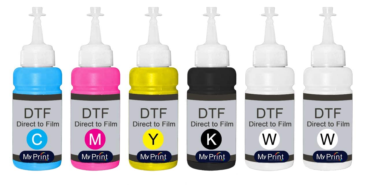 MY PRINT | DTF Ink | Direct to Film | Compatible with L1800 & L805 | CMYKWW (B08VBTYX9J) Amazon Price History, Amazon Price Tracker