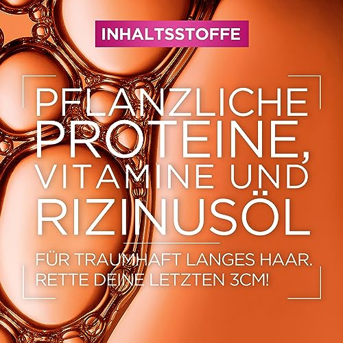 Foto von L'Oréal Paris Elvital Conditioner gegen Spliss, Für brüchiges Haar, Mit Rizinus-Öl, Dream Length Super Aufbau Spülung, 1 x 250 ml