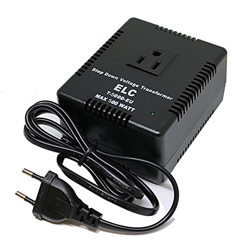 ELC 500 Watt Voltage Converter Transformer Heavy Duty Compact - Step Down