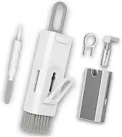 Escova de Limpeza Kit Multifuncional Portátil Teclado 8 em 1 Eletrônico limpador de teclado e fone de ouvido Kit de limpeza de celular pano de limpeza de microfibra de tela Premium