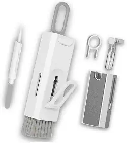 Escova de Limpeza Kit Multifuncional Portátil Teclado 8 em 1 Eletrônico limpador de teclado e fone de ouvido Kit de limpeza de celular pano de limpeza de microfibra de tela Premium