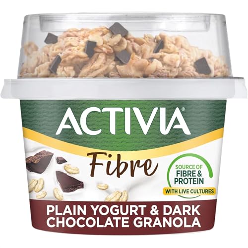 Activia Dark Chocolate and Low Fat Gut Health Yoghurt Breakfast Pot 165g