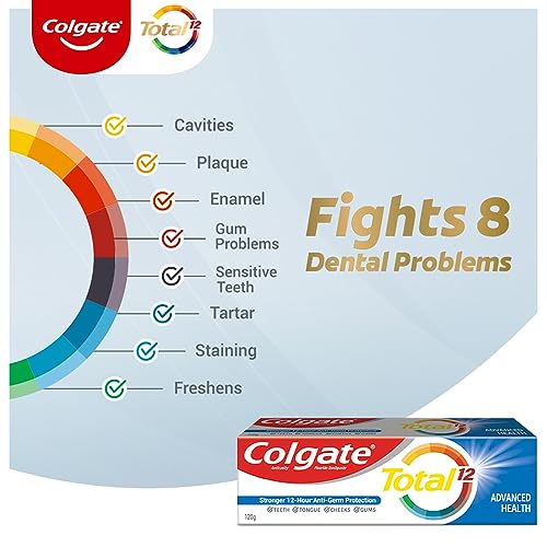 Image of Colgate Total Advanced 120g Health Cavity Protection Toothpaste & Colgate Sensitive Soft Bristles Manual Toothbrush for adults - 4 Pcs, Multicolor