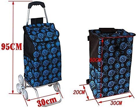 Carrito plegable multiuso con 6 ruedas color azul miniatura 2