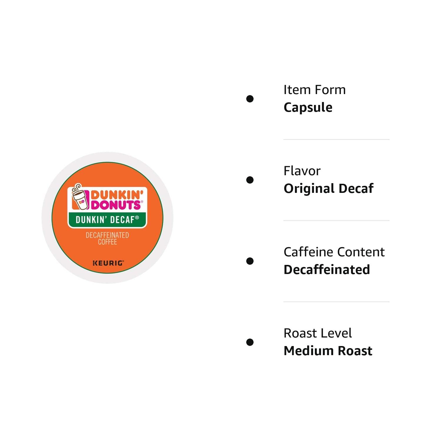 Dunkin Donuts Dunkin Decaf single serve K-Cup pods for Keurig brewers, 96 Count