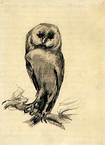 Affiche Barn Owl de Van Gogh 1887 format extra large impression d'art mate - 2