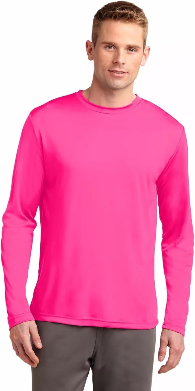 Clothe Co. Mens Long Sleeve Tee Shirts Moisture Wicking Dry Fit T-Shirts (Available in Big & Tall)