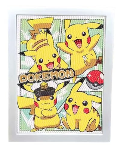 Pikachu Diamond Art avec cadre de qualité supérieure Design 3