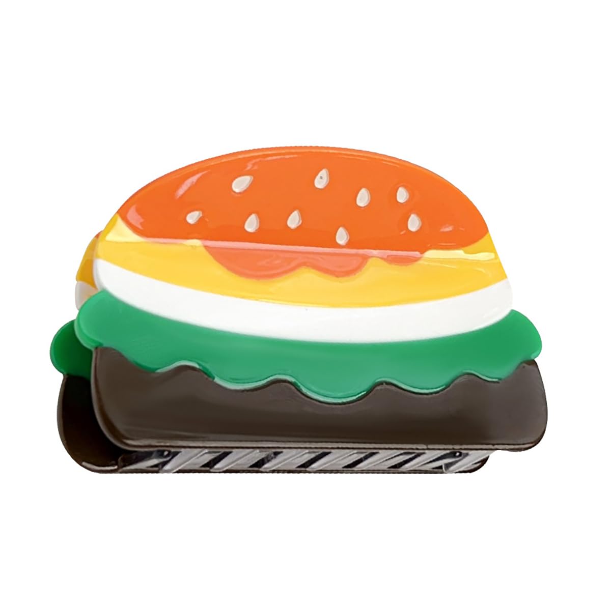 Fun Food Hair Claw Clip, Acetate Hair Clips for Women, Unique Accessories (Hamburger)