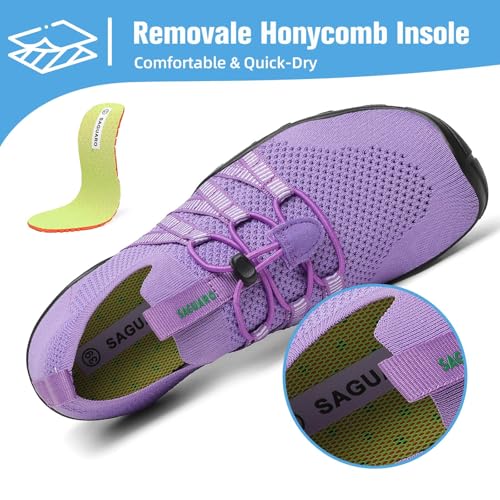 Image of Mishansha Water Shoes for Women Men, Quick-Dry Barefoot Swim Shoes with Drainage Holes, Lightweight Aqua Shoe for Beach Pool River Boating Yoga Walking