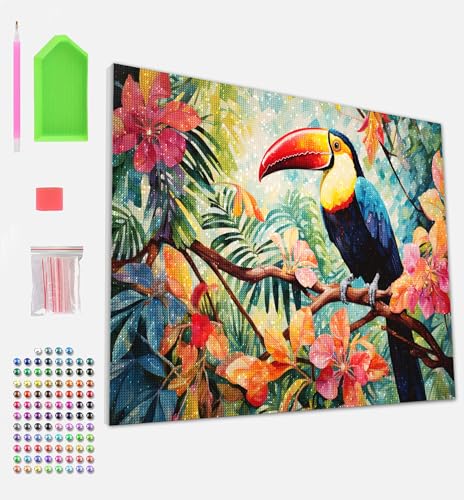 Art diamant encadré toucan le cadeau de loisirs créatifs idéal