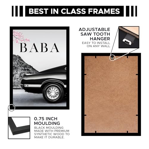 Image of CodersParadise Framed Wall Poster (12x18 Inch) | Inspirational Quote Wall Art | Minimalist Motivational Home Decor for Living Room & Office | Ready-to-Hang Display Frame (Baba Yang Boss)