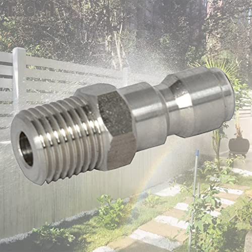 Pressure Car Washer Fittings Stainless Steel 1/4 Inch Male Plug Snow Foam Nozzle Adapter Quick Connector Washer Connector