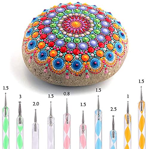 Outils Peinture Roches et Mandala 320 Pcs : Stylet Boule et Pochoirs pour Points Parfaits - 3