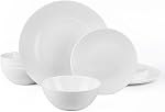 LaGlint Dinnerware Ensembles pour 4, 12 Pièces Plaques et bols en verre Opal Set, lave-vaisselle et micro-ondes Safe Ribbed Dinning Ware, Chip and Scratch Resistant Dishware, Geometric Faceted Black
