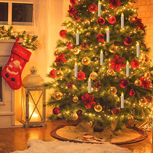 Brrnoo Warm White Flameless Candle String Lights with Tree Clips, USB LED Candle Lamp for Holiday Parties Weddings - Image 3