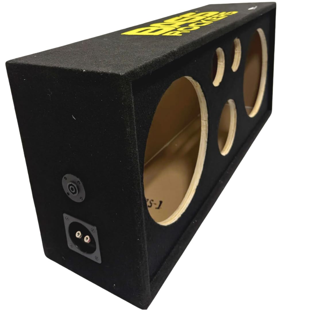 Bass Rockers Outdoor Stereo Midrange Chuchero Speaker Box - Best with Woofer, Horn - Enclosure Box w/Spring Terminal (Carpet Finish) - 12 Inch Sub Box