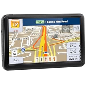 GPS Navigator for Car, North America EU Maps Truck GPS System, Voice Turn Direction Lane Guidance, 7 inch Touch Screen GPS Navigation for Car Speed & Red Light Warning, Free Lifetime Map Update
