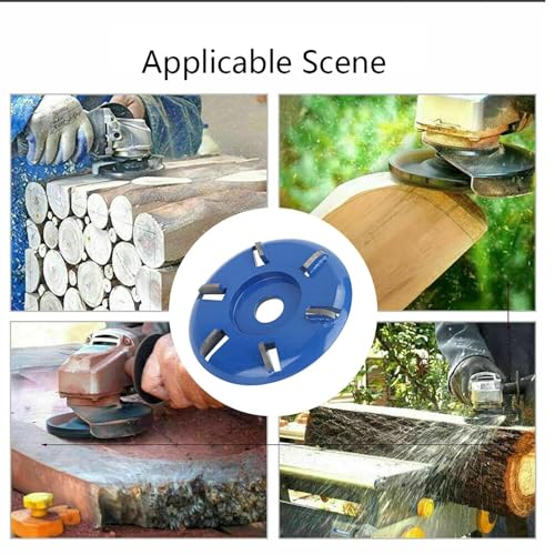 Herchr HERCHRF28OMVQTIH-11 Stump Remover Angle Grinder Wood Carving Disc 6 Teeth Chainsaw Mill Cutter Woodworking Blade Tools Chainsaw Wheel Chain Saw Disc Saw Blade Grinder Wood Carving Disc thumb #3
