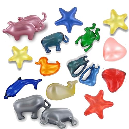 40 Perles de Bain Formes Animaux, Etoiles et Coeurs - Fabrication Française - Sans Paraben