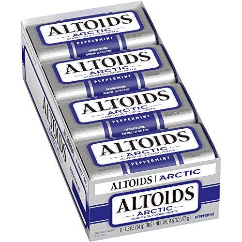 ALTOIDS Arctic Peppermint Breath Mints Hard Candy Bulk, 1.2 oz