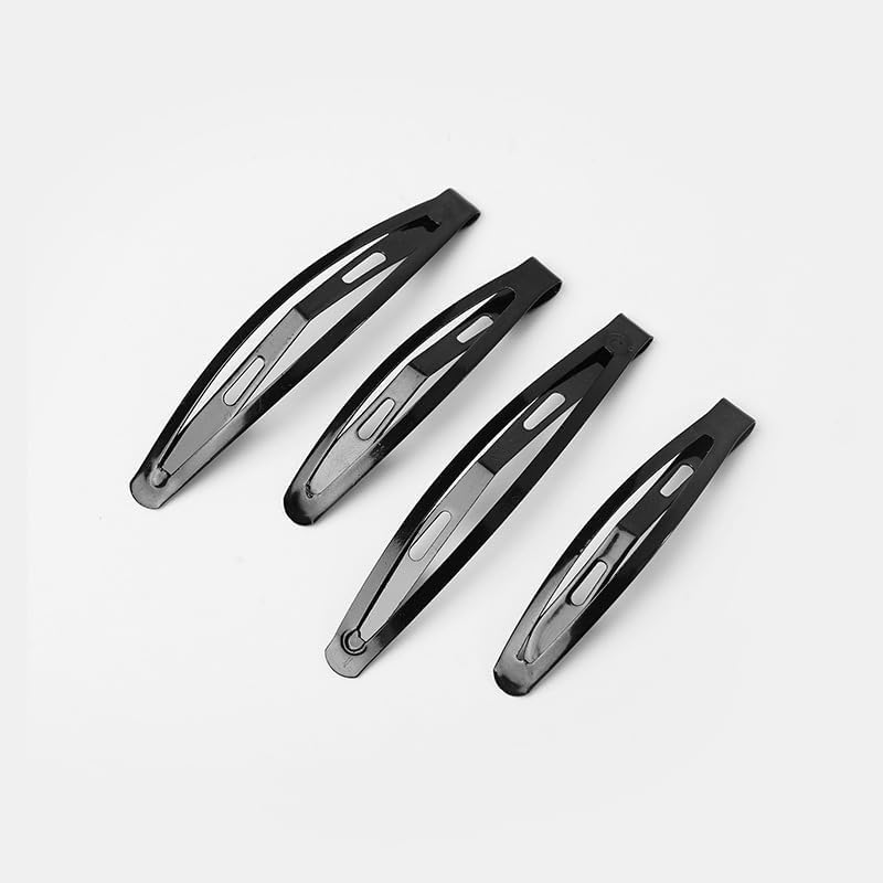 24 Pcs Black Snap, Metal Hair Clips for Women Long No-slip Barrettes, Small for Girls Women Makeup Styling Hair Accessories (2.16 Inch) - Image 3