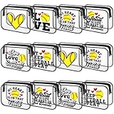 12 Pcs 8 x 6 x 2.4'' Softball Makeup Bag Cosmetic Bag Softball Gifts for Team Clear PVC Bags Softball Goodie Bag Stuffers Accessories for Women Cheer Case Toiletry Zipper Pouch Team Party Favors
