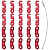 DXLing Lot de 20 Tendeur de Corde Tente Guyline Coureur Corde Tendeur 2 Types tendeurs de Cordes en Alliage d’aluminium tendeurs de Cordes de Tente pour extérieur Camping randonnée Sac à Dos (Rouge)
